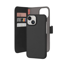 Puro Eco-Leder Wallet Apple iPhone 15 Flip Tok - Fekete tok és táska