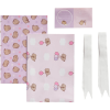  Pusheen cicás ajándékcsomagoló szett (2 ív 50x70m-es csomagolópapír, gyorsmasni, ajándékkísérő matrica)