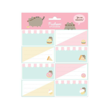 Pusheen - Matricák jegyzetfüzetre vagy könyvre a Foodie kollekcióból, 8 x 4 cm füzetcímke