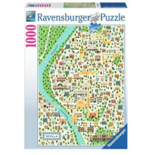  Puzzle 1000 db - Sevilla térképe puzzle, kirakós