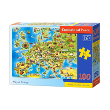 Puzzle 100 db. Európa térképe puzzle, kirakós