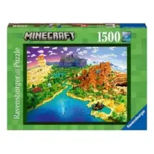  Puzzle 1500 db - A Minecraft világa puzzle, kirakós