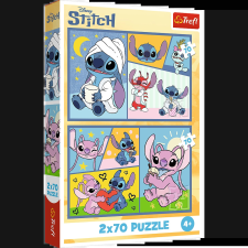 Puzzle 2x70 Lilo és Stitch - Nincs unalom Stitche-el puzzle, kirakós