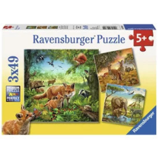  Puzzle 3x49 db - Az erdő lakói puzzle, kirakós
