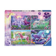  Puzzle 4x100 - Unikornisok puzzle, kirakós
