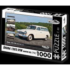 Puzzle RETRO-AUTÓK Škoda 1202 STW mentőautó 1961 puzzle, kirakós