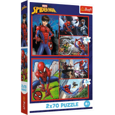 Puzzle,Trefl Rejtvény - 2x70 - Póktörténetek - Disney Marvel Spiderman Trefl 34443 puzzle, kirakós