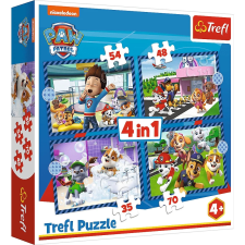 Puzzle,Trefl Rejtvény – 4 az 1-ben – Kutyaügyek – Mancsos járőr – Trefl 34650 puzzle, kirakós