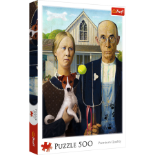Puzzle,Trefl Rejtvény - 500 - Amerikai gótika: Dog Edition Trefl 37526 puzzle, kirakós