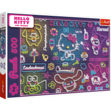 Puzzle,Trefl Rejtvény - 500 - Neon Hello Kitty Trefl 37523 puzzle, kirakós