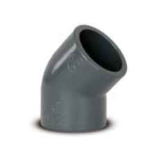 PVC idom, 45 fokos könyök, D50 mm medence kiegészítő