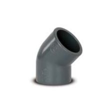 PVC könyök idom, 45 fokos szögben, D50 mm-es méretben medence kiegészítő