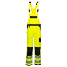  PW3 Hi-Vis kantáros nadrág PW_PW344YBRXXL Sárga/Fekete - XXL méret láthatósági ruházat