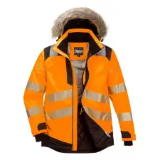  PW3 Hi-Vis Parka télikabát PW_PW369OBRL Narancs/Fekete - L méret láthatósági ruházat