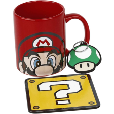 Pyramid GP85204, Super Mario, Official, Bögre, alátét és kulcstartó ajándék szett bögrék, csészék