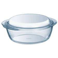 Pyrex kerek hőálló edény fedővel 3 l edény