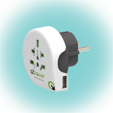 q2power Q2 Power Q2WE-USB Világ - Európa USB utazó adapter kábel és adapter