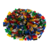 Q-BRiCKS® | 1000 db-os vegyes építőkocka készlet átlátszó színekben | elsősorban óvodáknak (alapkockák)