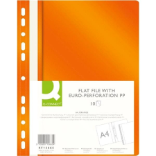 Q-CONNECT A4 euro-perforálással PP, narancssárga - 10 db-os csomag mappa