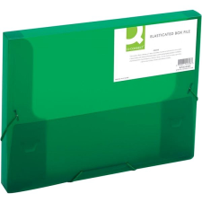 Q-CONNECT A4 gumiszalaggal, átlátszó zöld színű mappa