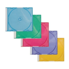 Q-CONNECT CD tok Slim 5mm vékony színes KF04384 írható és újraírható média