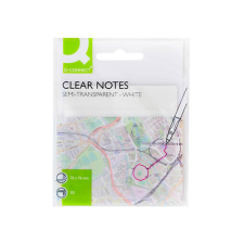 Q-CONNECT Öntapadós jegyzettömb 76x76mm 50lap Q-CONNECT KF10369 áttetsző áttetsző jegyzettömb