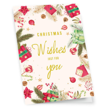 Q KÉPESLAP XMAS WISHES 13*19 ajándéktasak