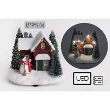 Q P.HAVAS HÁZ+LED+HÓEMB12*9*9 karácsonyi dekoráció