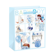 Q PT.M.BABY BOY KÉK LUFI18*23 ajándéktasak
