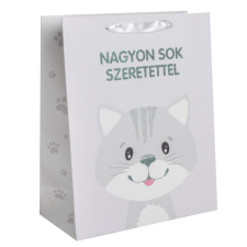 Q PT.M+GL.SZÜRKE CICA 26*32 ajándéktasak