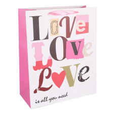 Q PT.M.LOVE,LOVE,LOVE 31*42 ajándéktasak