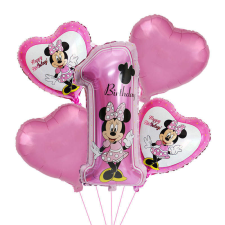 QBC Co. Ltd. Első születésnap Minnie egér fólia lufi szett - 81 cm party kellék