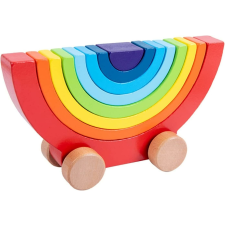 Qingtang Craft Szivárvány építőjáték - fa kreatív és készségfejlesztő