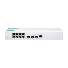 QNAP QSW-308-1C hálózati kapcsoló Beállítást nem igénylő (unmanaged) Gigabit Ethernet (10/100/1000) Fehér (QSW-308-1C) hub és switch