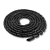 Qoltec 52250 6mm x 10m Spirálos kábelszervező - Fekete (52250)