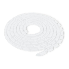 Qoltec 52262 Kábelszervező 14mm 10m Fehér (52262) asztali számítógép kellék