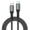 Qoltec 52357 USB-C apa - USB-C apa 2.0 Adat és töltő kábel - Fekete (1m) (52357)