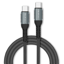 Qoltec 52357 USB-C apa - USB-C apa 2.0 Adat és töltő kábel - Fekete (1m) (52357) kábel és adapter