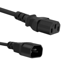 Qoltec 53898 UPS tápkábel C13/C14 csatlakozóval 3.0m (53898) kábel és adapter