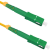 Qoltec 54365 Optic Patchcord SC/APC-SC/APC, Singlemode, 9/125, G652D, Simplex 1,5m Sárga-zöld optikai Kábel (54365)