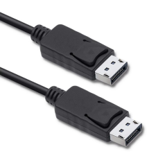 Qoltec Quoltec 50372 DisplayPort 1.2 - DisplayPort 1.2 Kábel 1.5m - Fekete kábel és adapter