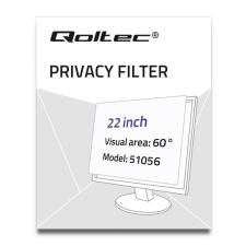 Qoltec RODO GDPR 22" Betekintésvédelmi monitorszűrő monitor kellék