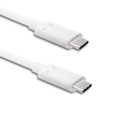 Qoltec USB-C apa - USB-C apa 3.1 Adat és töltőkábel - Fehér (1m) kábel és adapter