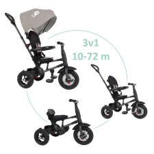 QPlay QPLAY Tricikli Rito air gel (Gumi) Grey, életkor 10-72 hónap tricikli