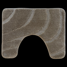 Quadrat Silver fürdőszobaszőnyeg 50x40cm WC elé barna hullám 1700gsm lakástextília