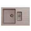  Quadro Plus 1.5D Metalac 158551 Gránit Mosogatótálca - Extra mély, Csepegtetőtálcás, Design, Bézs