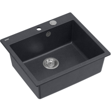 Quadron Morgan graniteq mosogató 57x50 cm fekete HB8304U8-BS_P2O mosogatótálca