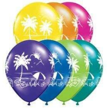 Qualatex 11 inch-es Trópusi Latex Lufi party kellék