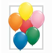Qualatex 16 inch-es Színes kerek Latex lufi party kellék
