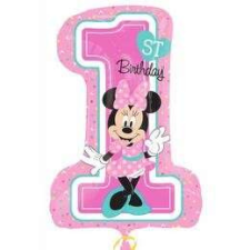 Qualatex Első Szülinapi Pink Minnie Egér Fólia Lufi, 71 cm party kellék